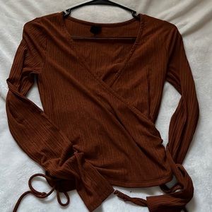Brown long sleeve shirt